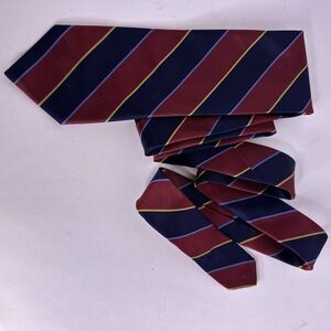 New Brooks‎ Brothers Red,White&Blue Striped Modern Silk Tie 58.5 In